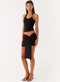 Lucent Mini Skirt Black