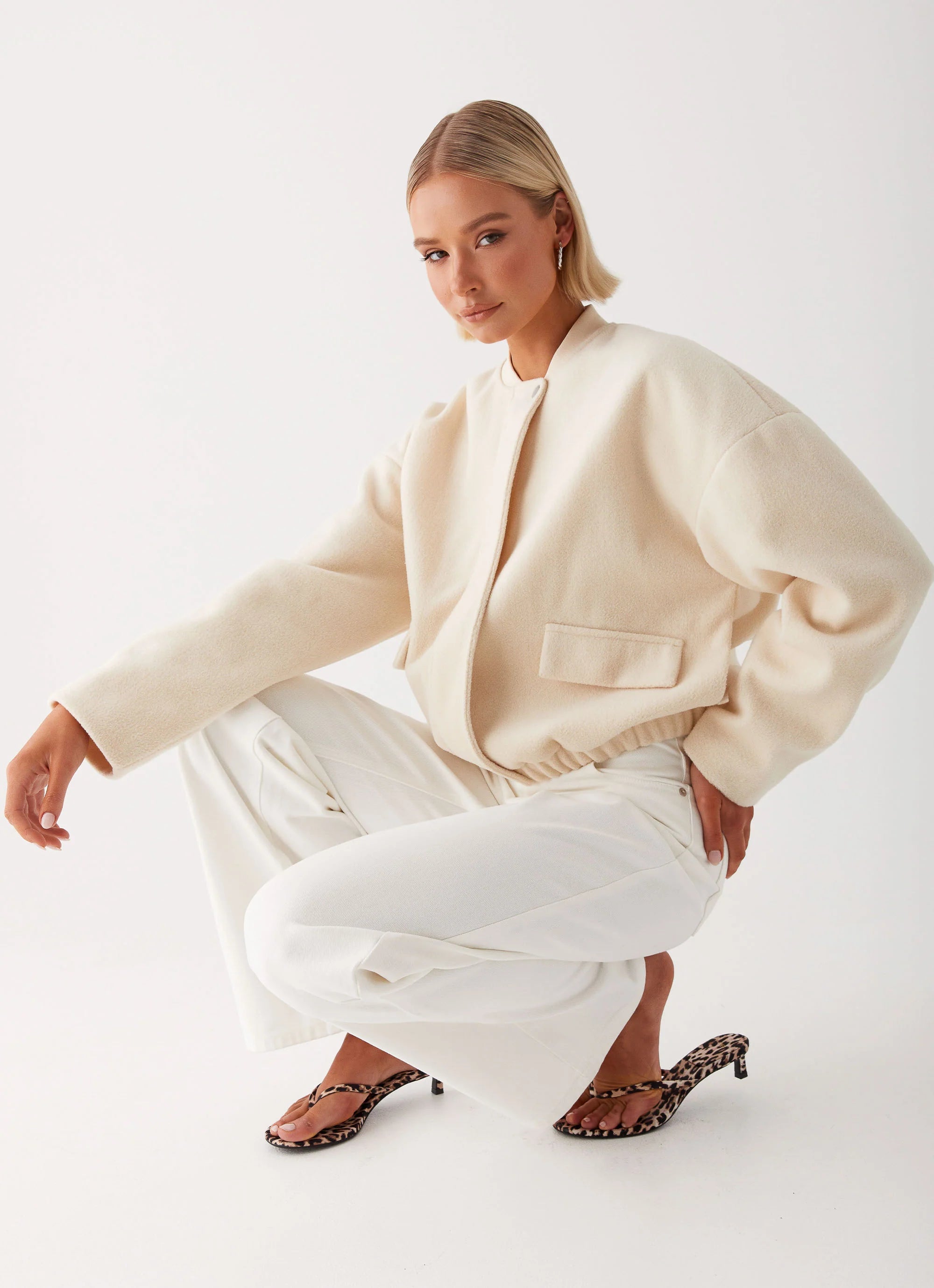 Cloudia Bomber Jacket Ivory