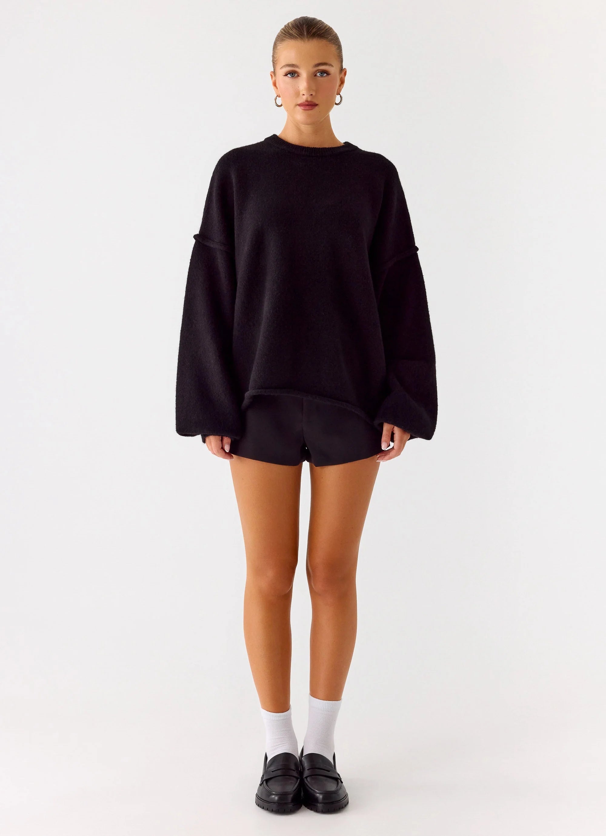 Jack Oversized Knit Sweater Black