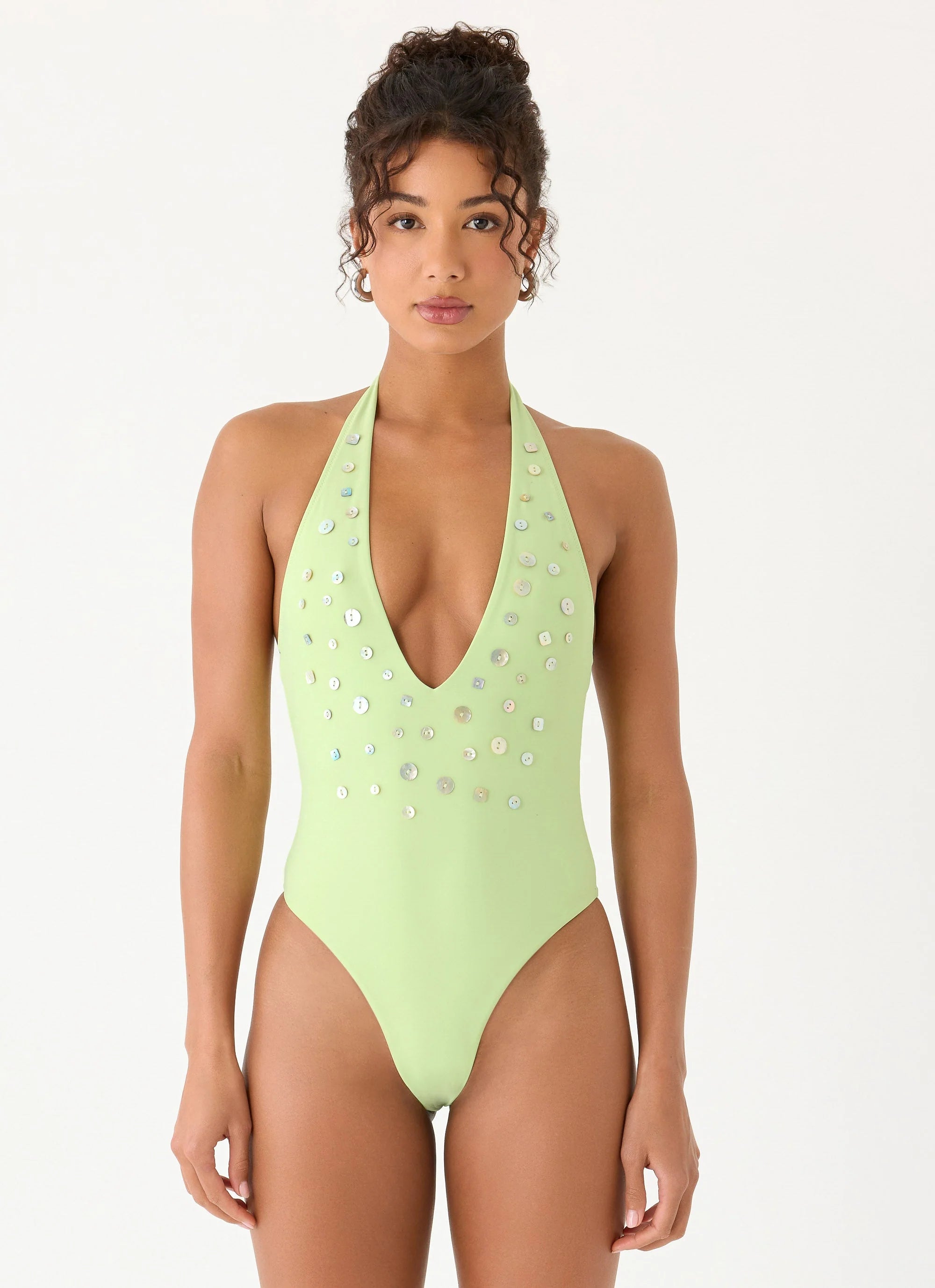 Mattia One Piece Swimsuit Lime