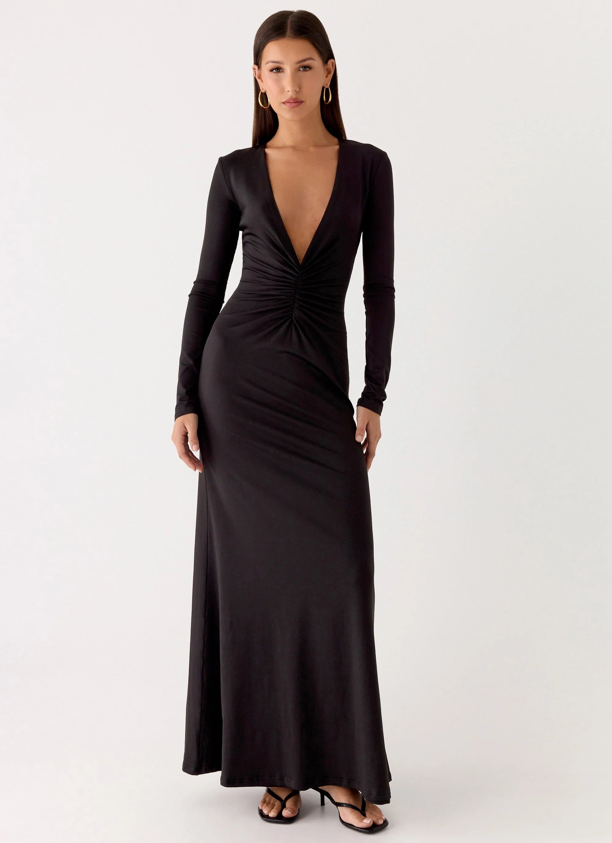 Palm Haze Maxi Dress Black