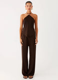 Jorjianna Halter Top Chocolate