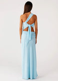 Cindelle One Shoulder Maxi Dress Turquoise