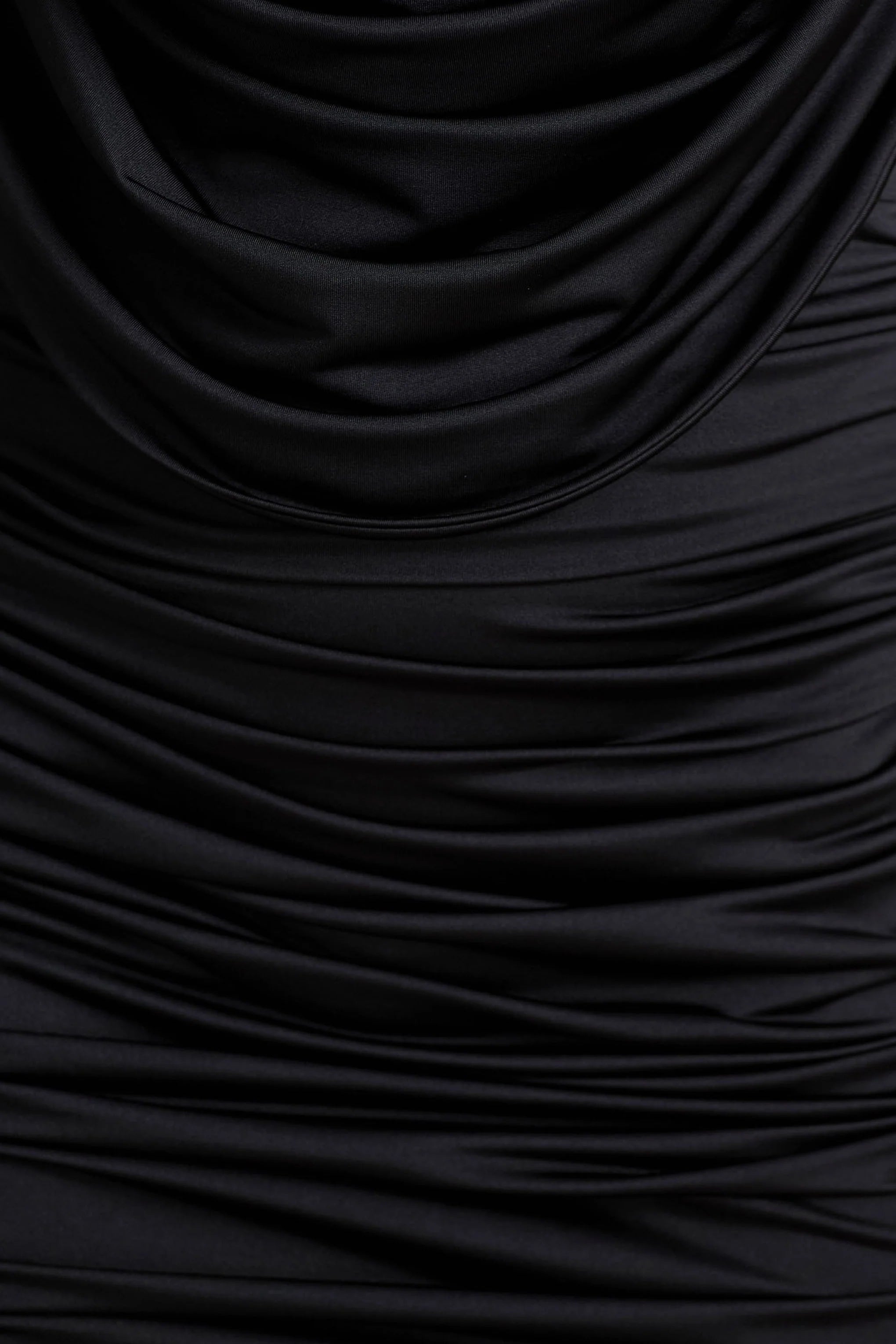 Ciela Black Extreme Plunge Neck Mini Dress