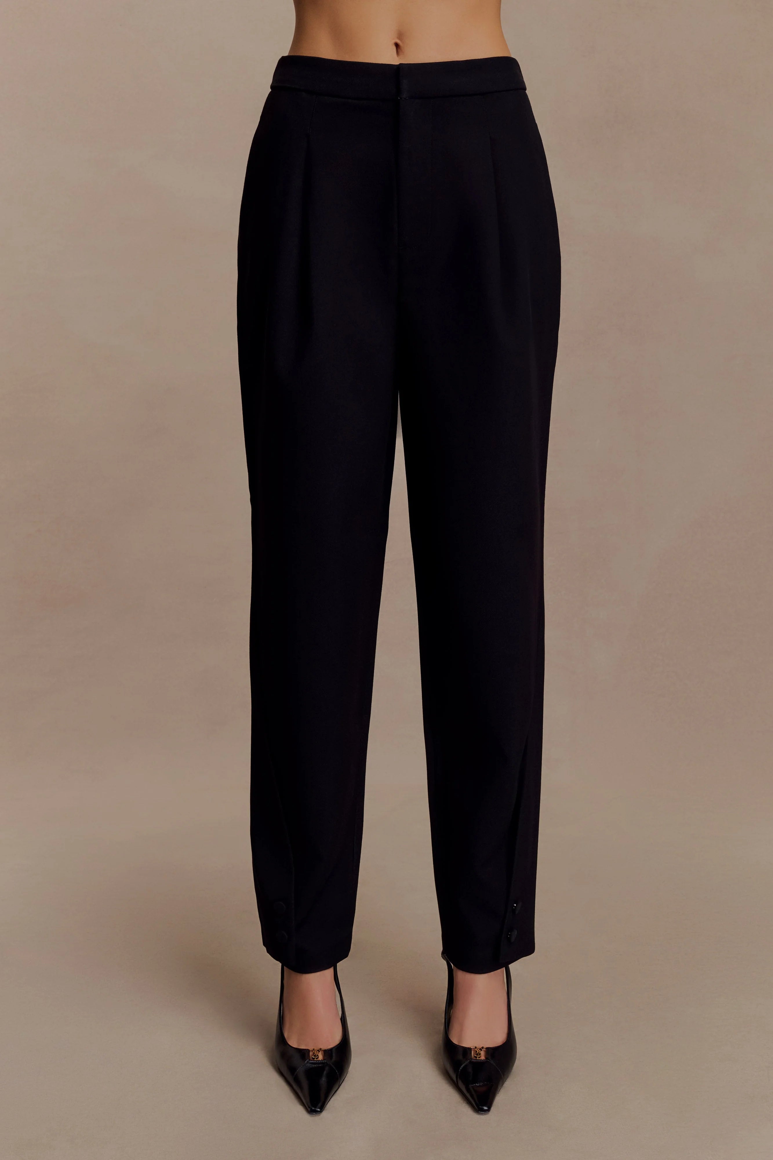Olie Barrel Leg Suiting Pants Black
