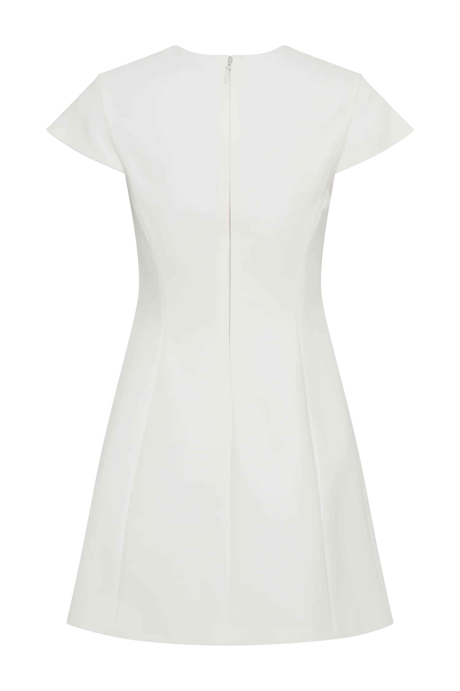 Remi Suiting Mini Dress With Floral Hardware White