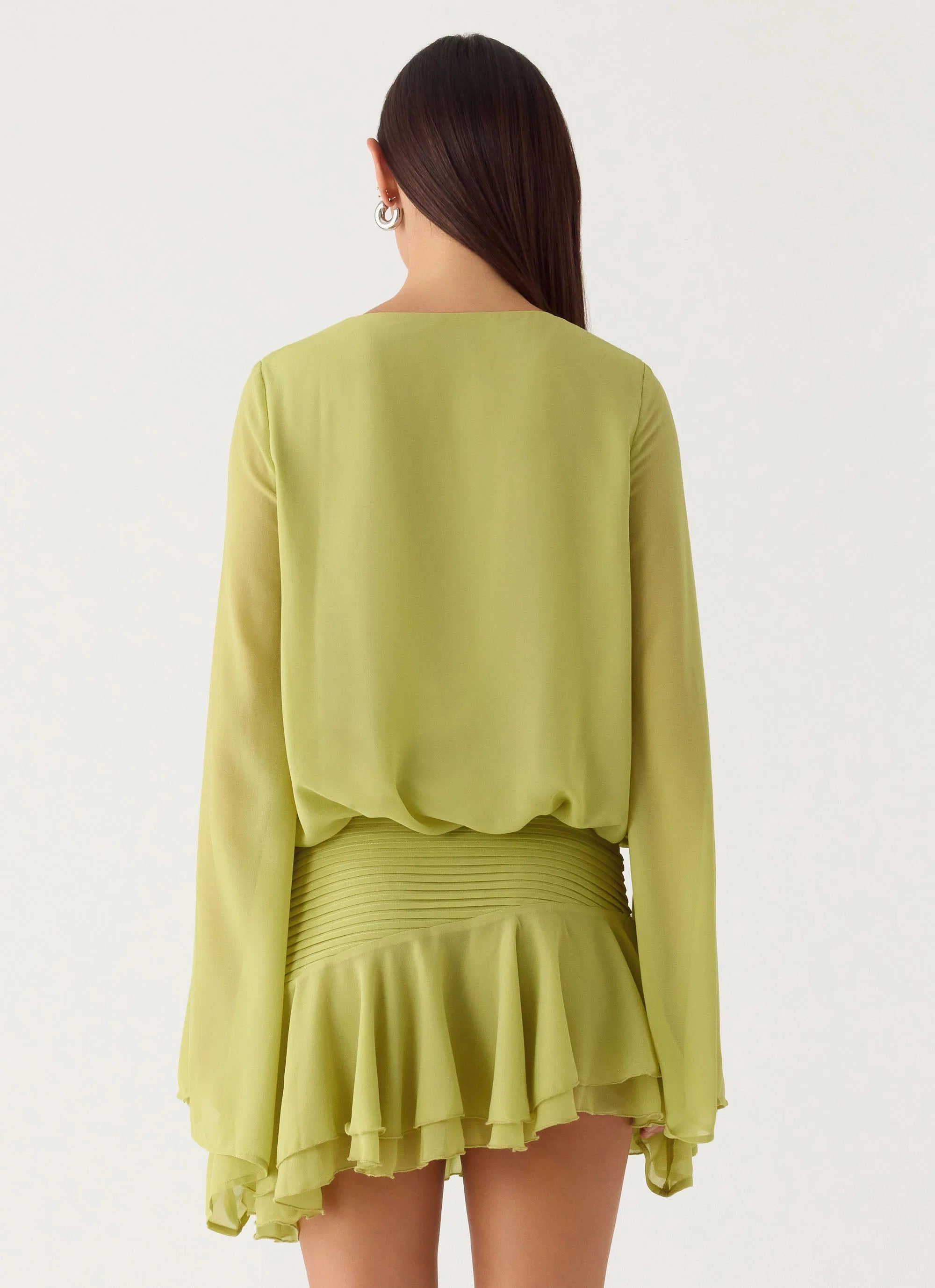 Solo In Soho Mini Dress - Lime