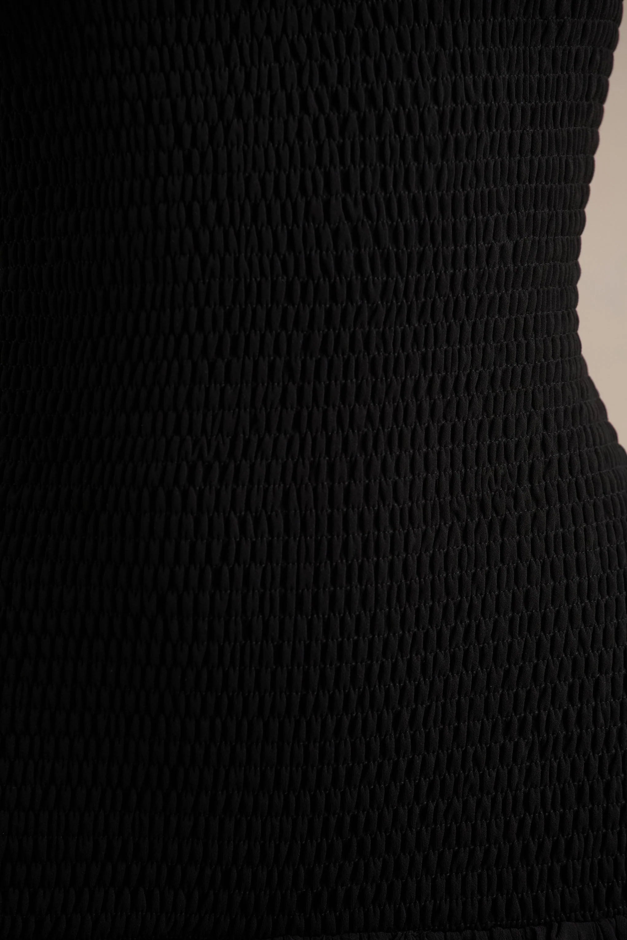 Maeva Black Square Neck Fishtail Maxi Dress With Ruched Detailing