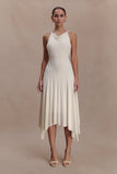 Sylvie Modal Hankie Midi Dress Ivory