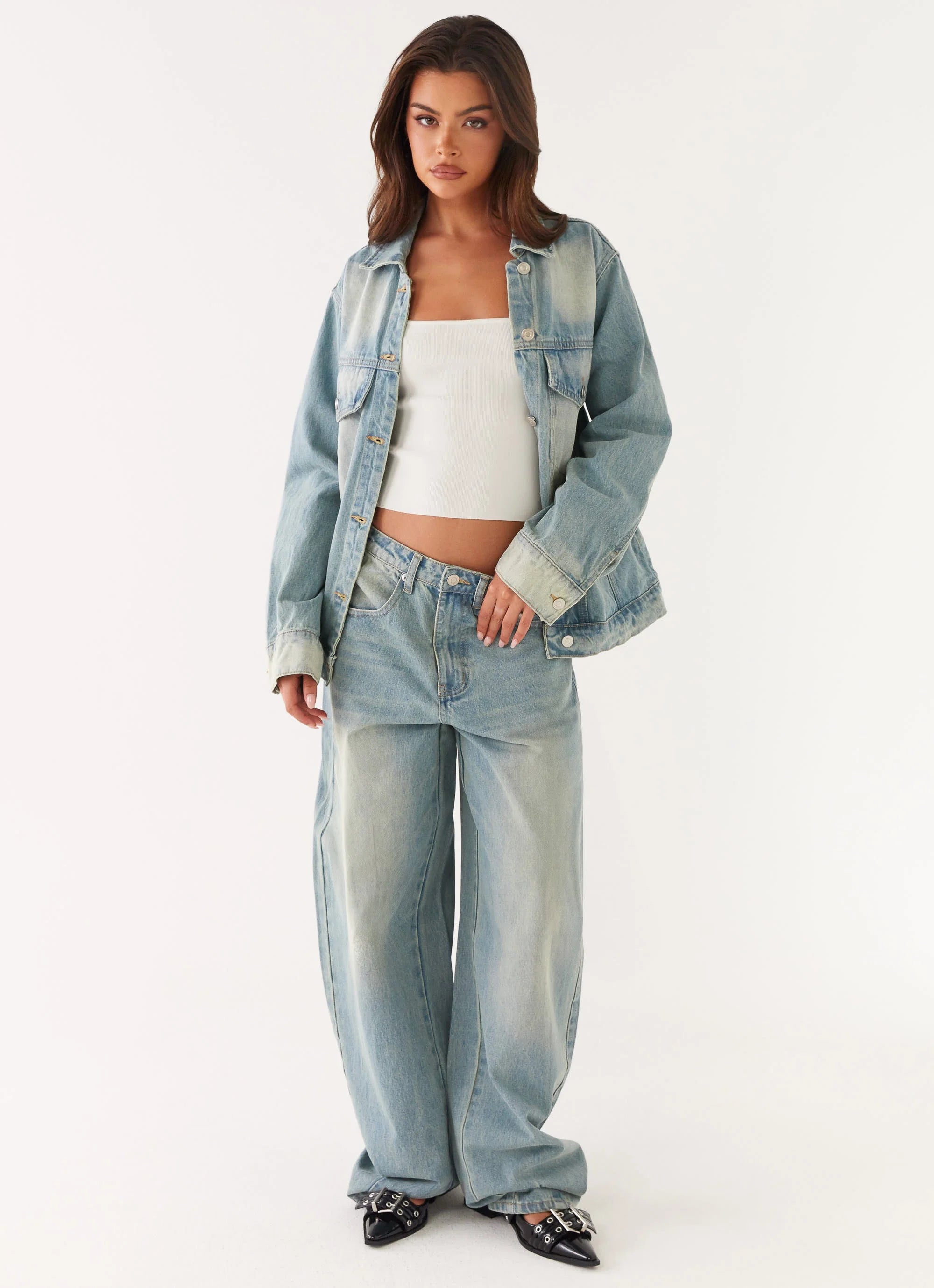 Maxwell Denim Jacket Washed Blue