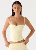 Tayana Corset Top Yellow
