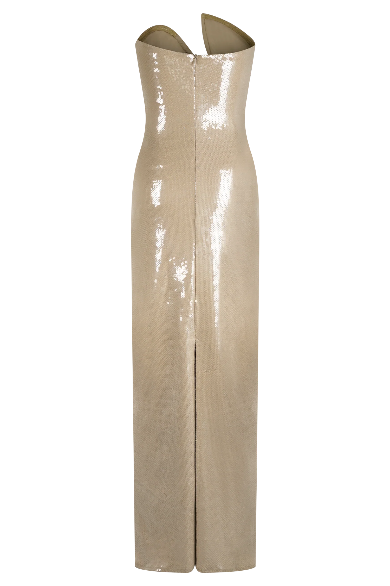 Winston Strapless Sequin Maxi Dress Taupe