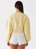 Daphne Knit Cardigan Butter Yellow