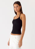 Chauncey Halter Top Black