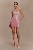 Mora Sequin Mini Dress Ombre Pink