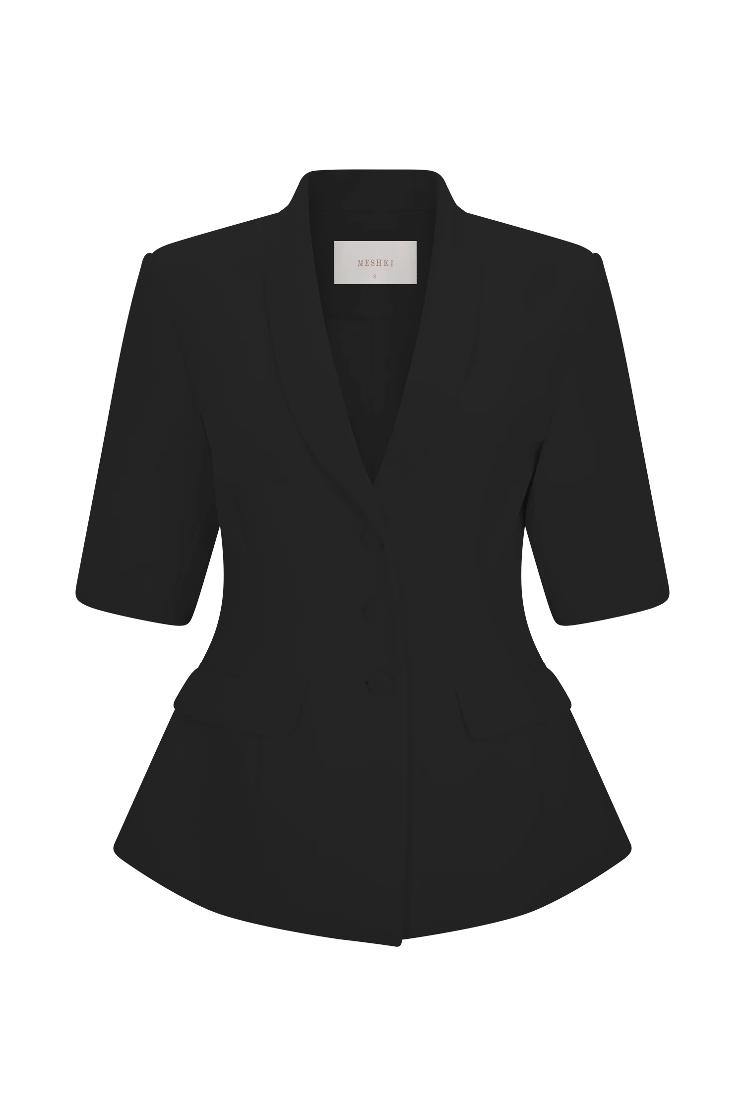 Opal Puff Sleeve Suiting Top Black