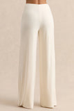 Safirra White Wide Leg Trouser