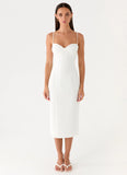 Asling Bustier Midi Dress - White