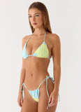 Ryland Bead Bikini Top Pale Blue