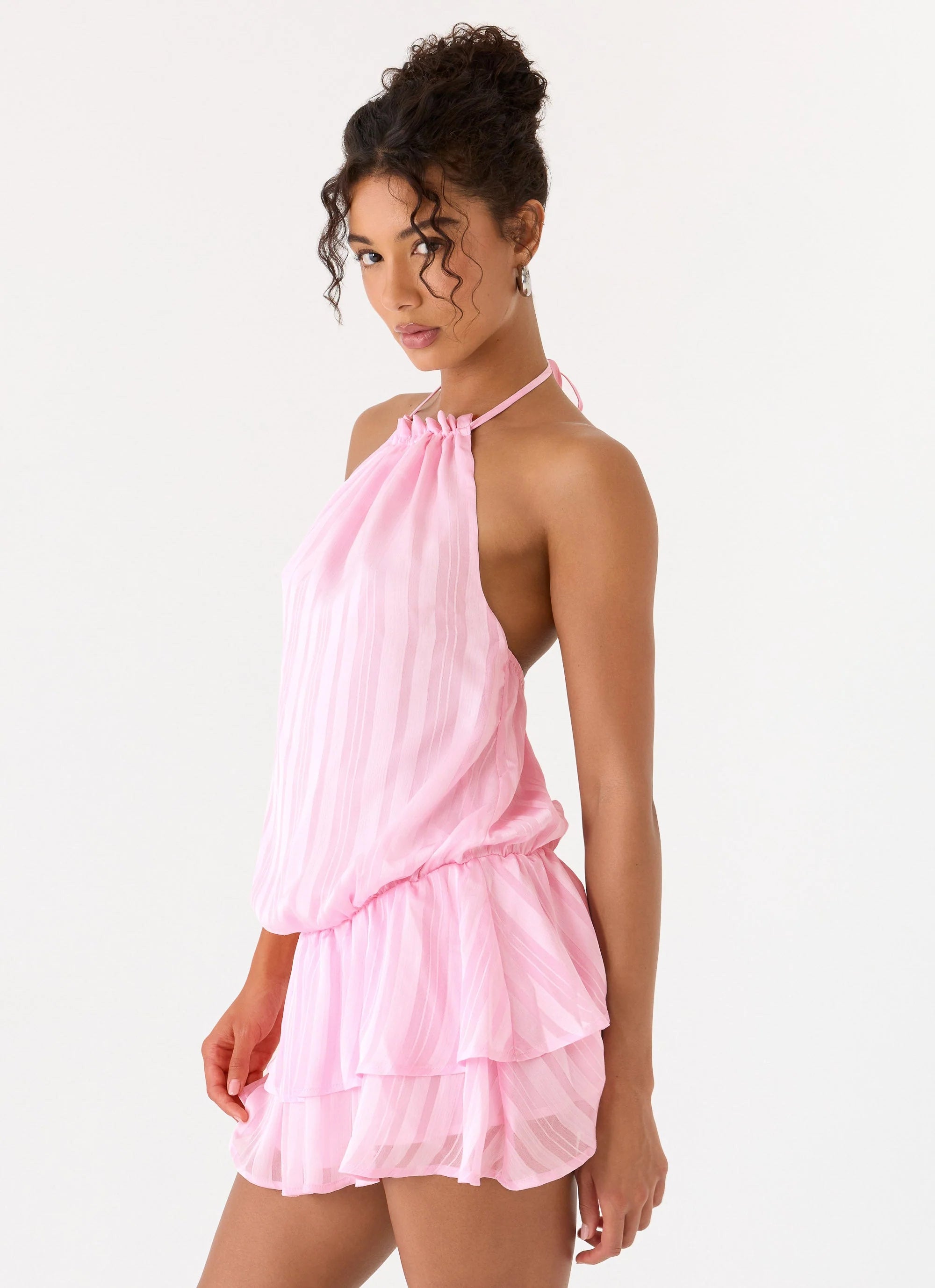 Parade Halter Mini Dress Pink