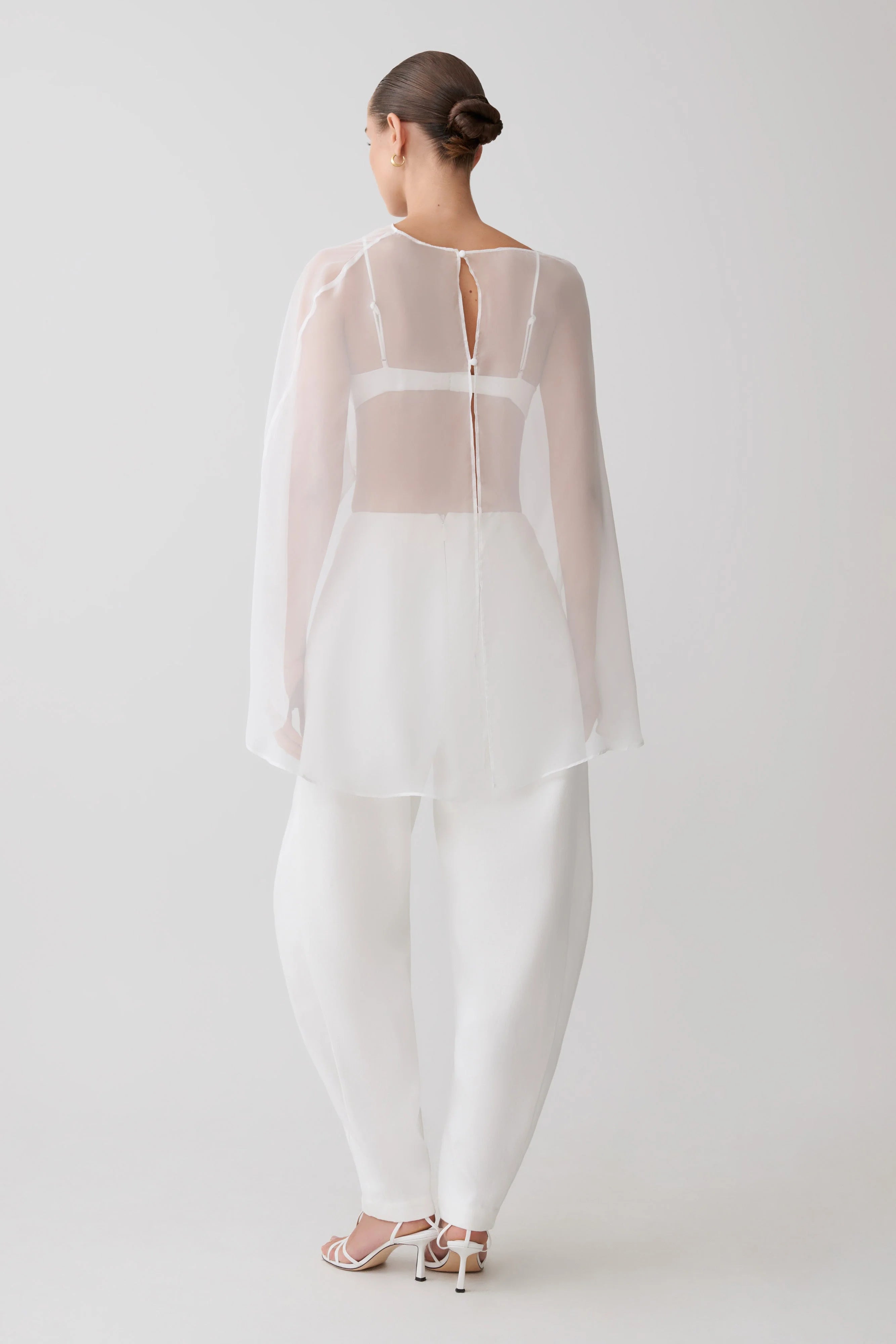 Oriana Linen Oversize Pants White