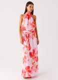 Diablo Backless Maxi Dress Blushing Blossom