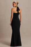 Avielle Black Halter Neck Maternity Maxi Dress