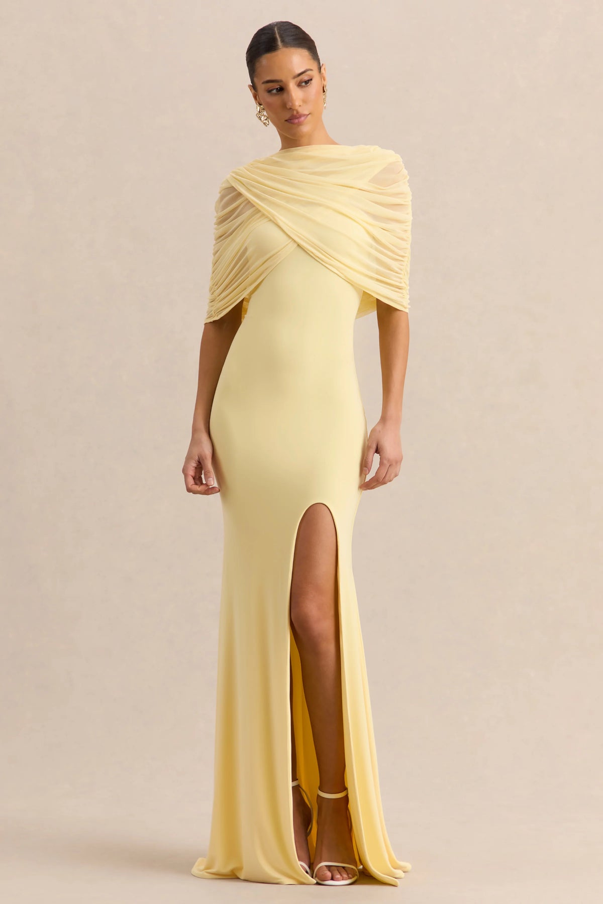 Melva Lemon Bandeau Maxi Dress