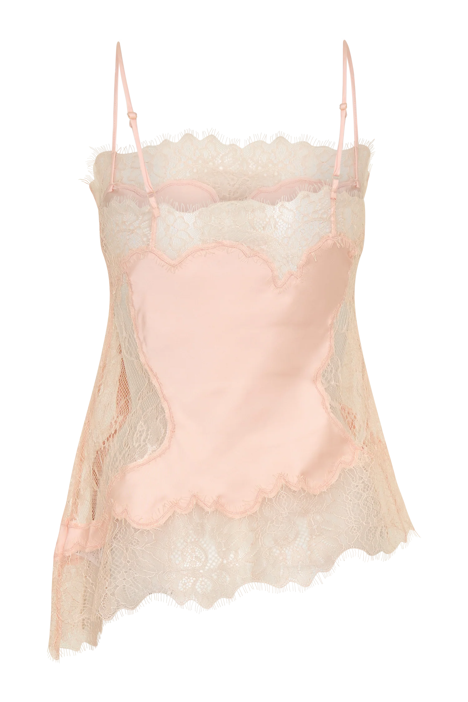Miriam Satin Lace Camisole Peach