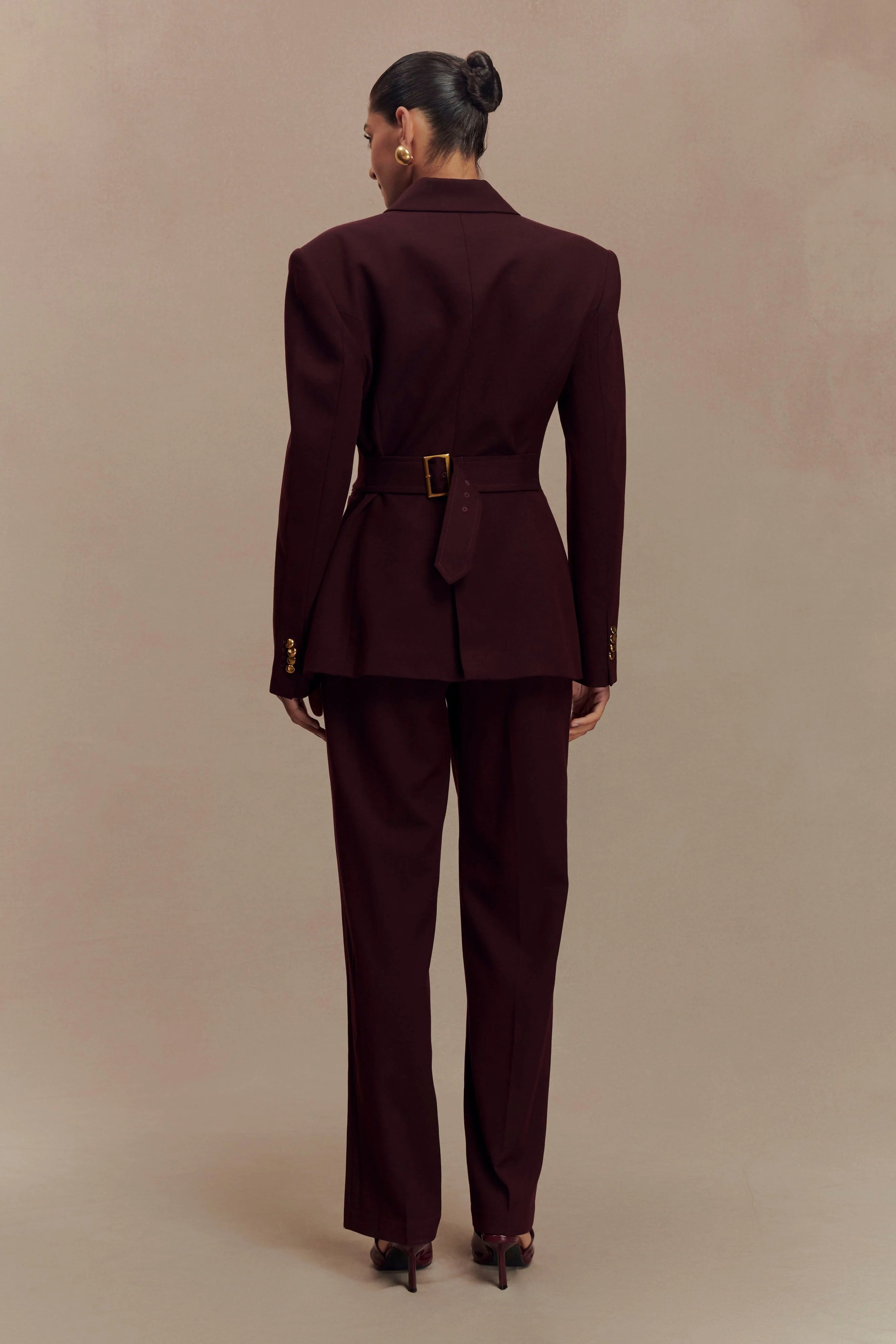 Bellamy Cinched Blazer Mahogany