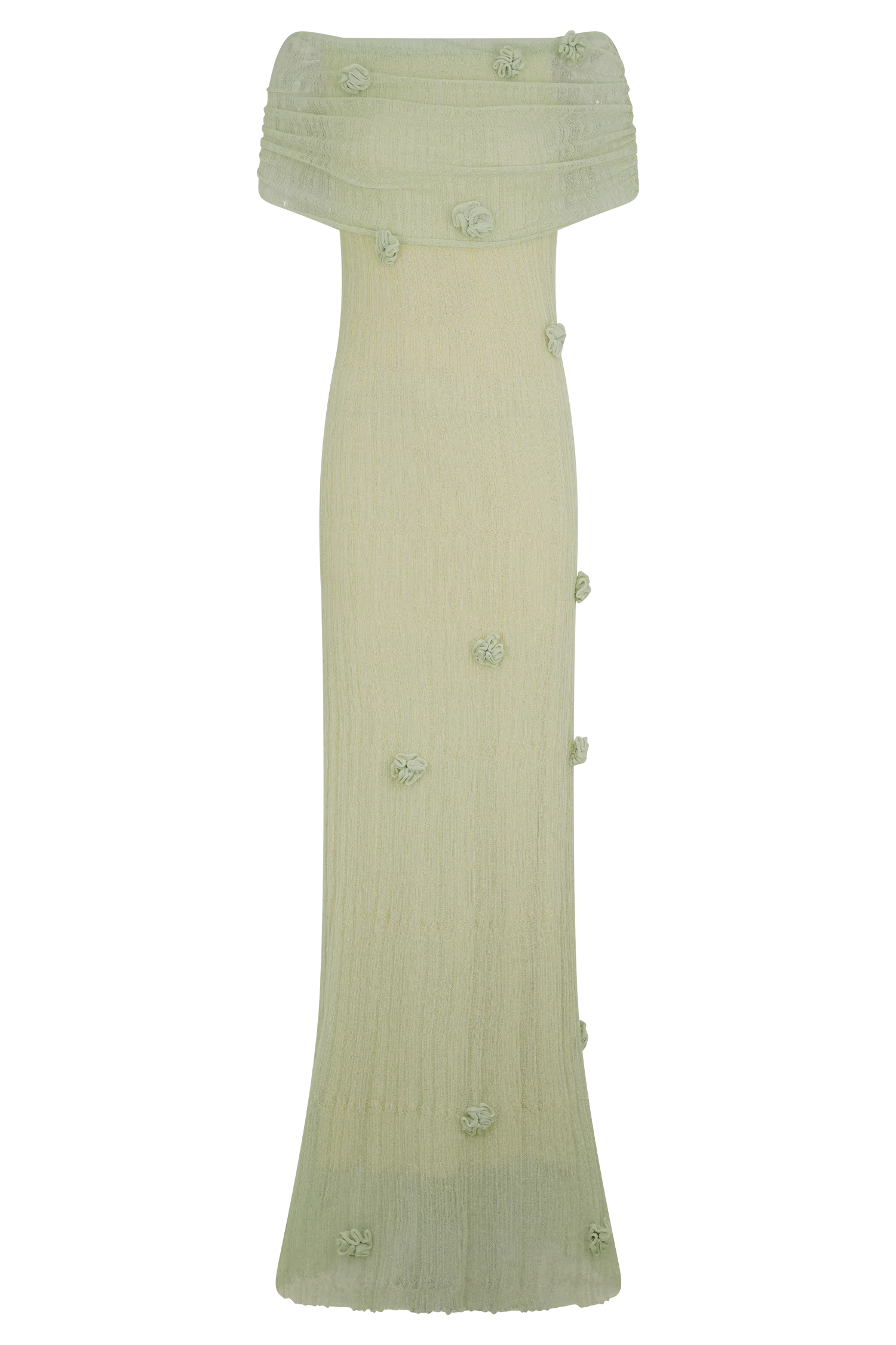 Brynn Orchid Knit Maxi Dress Pastel Green