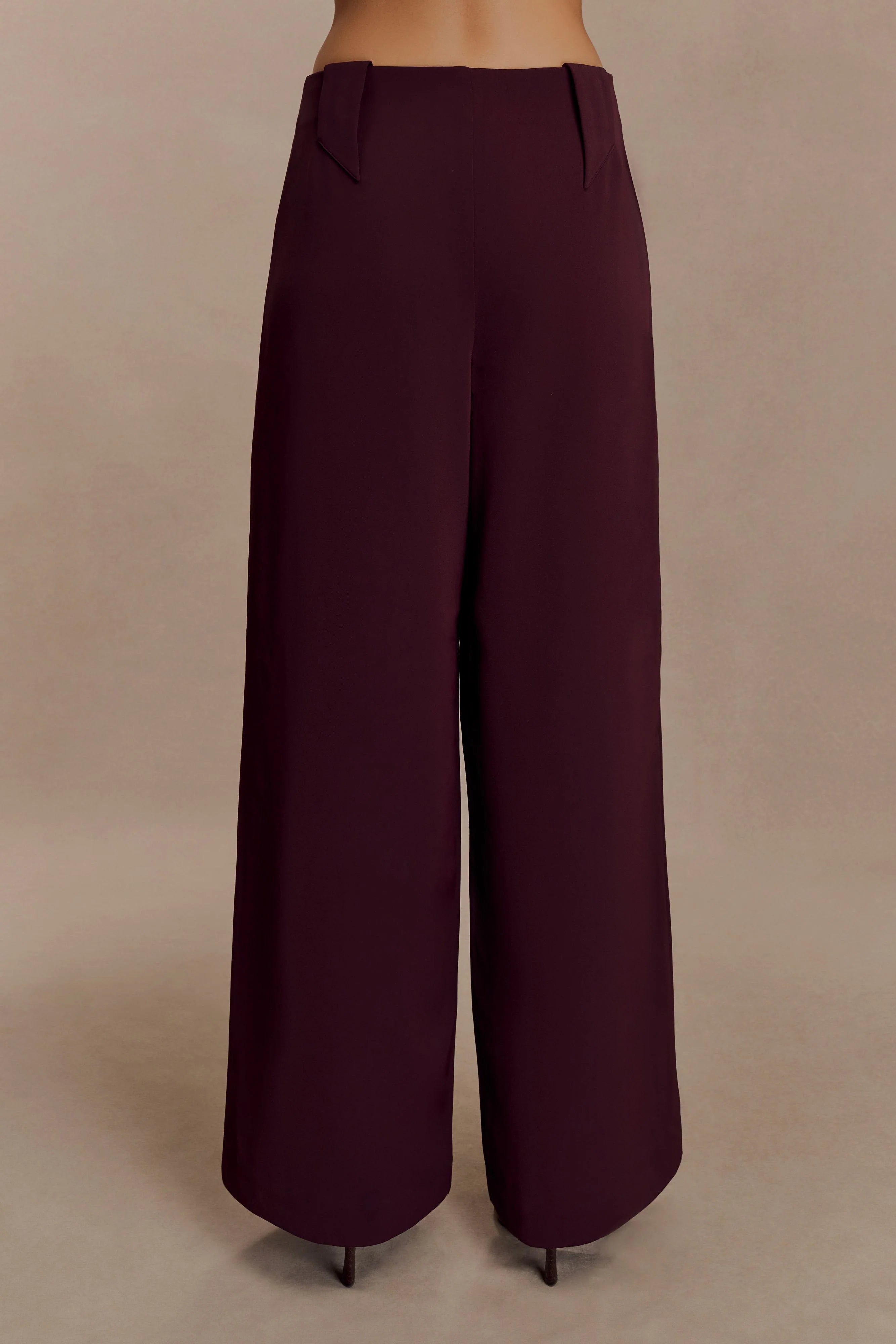 Arlo Wide Leg Suiting Trouser Mahogany