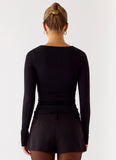 Kiely Long Sleeve Top Black