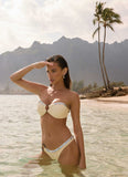 Nixie Strapless Bikini Top Yellow
