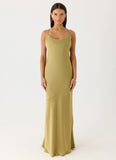 Darius Maxi Dress Green Olive