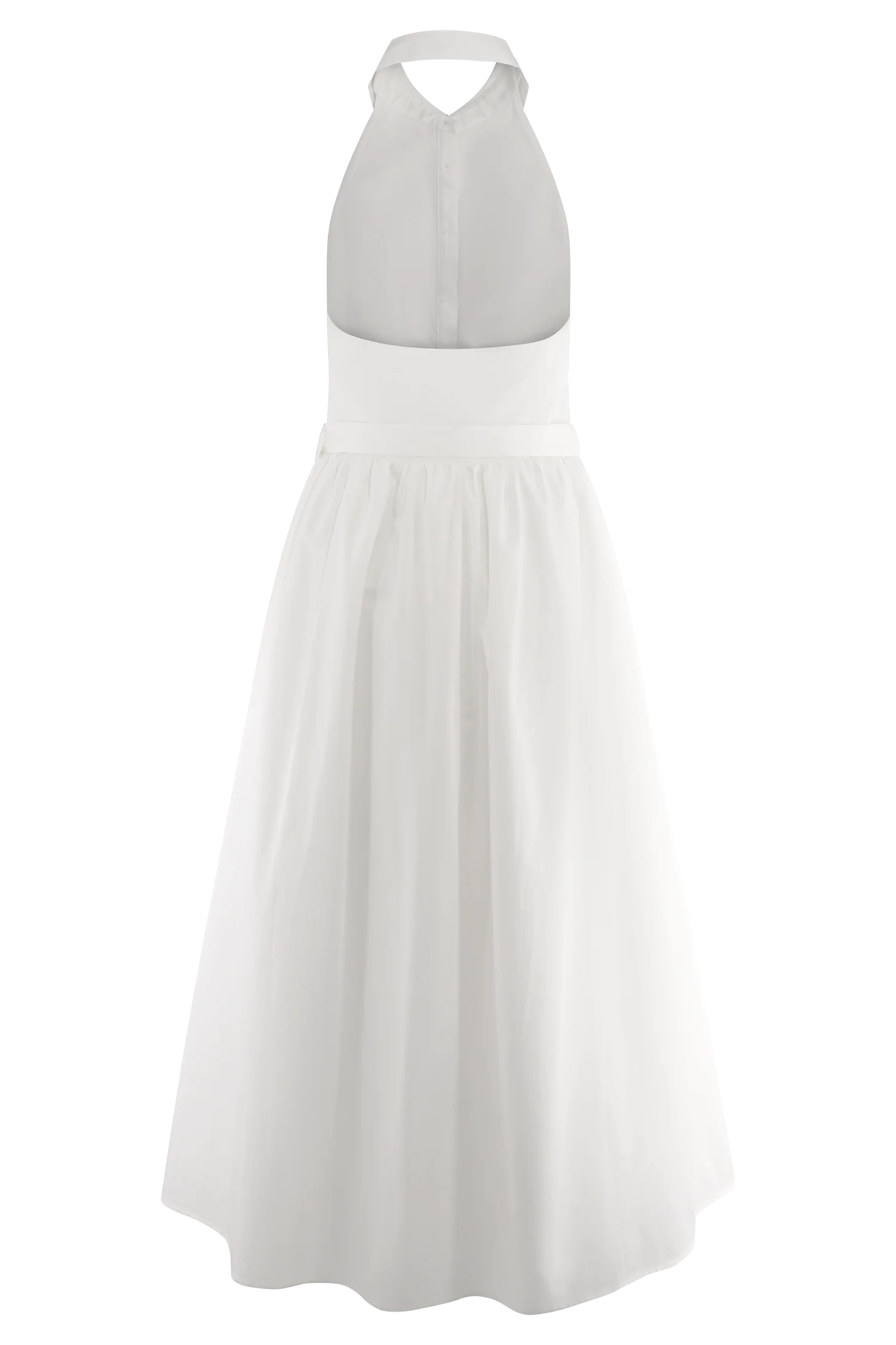 Cindy Collared Midi Dress White