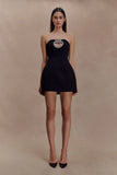 Hilda Embellished Strapless Mini Dress Black