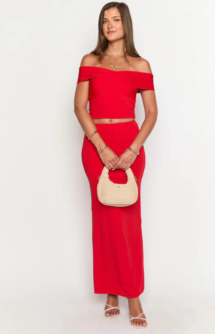 Jaya Red Crop Top