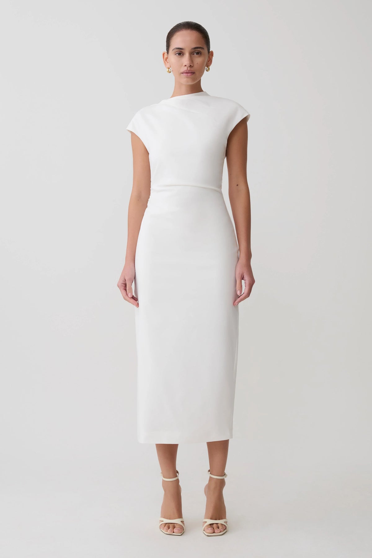 Lorena Cotton Midi Dress White