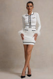 Seine Cream Knit Mini Skirt
