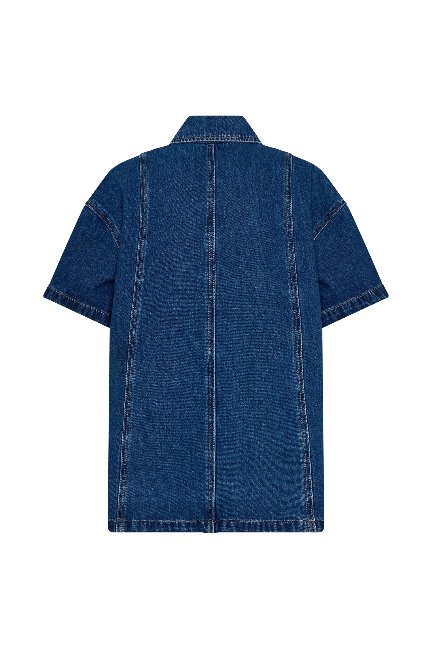 Maya Oversized Denim Shirt Dark Blue
