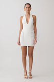 Anari Gathered Scuba Mini Dress White