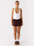 Signature Low Rise Sweatshorts - Chocolate