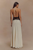 Dinah Lace And Satin Maxi Dress Black Ivory
