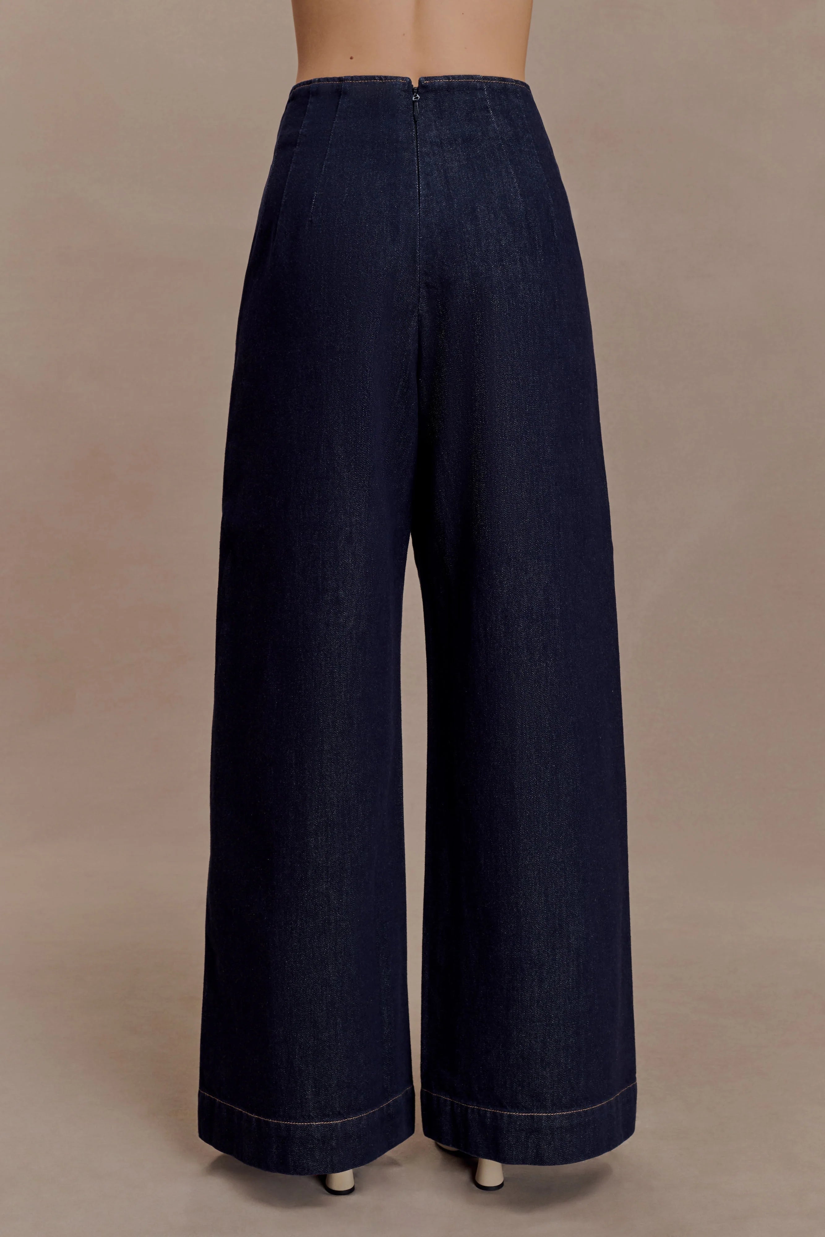 Maral High Waisted Dart Jeans Washed Indigo Blue