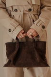 Baylor Faux Suede Bag Chocolate