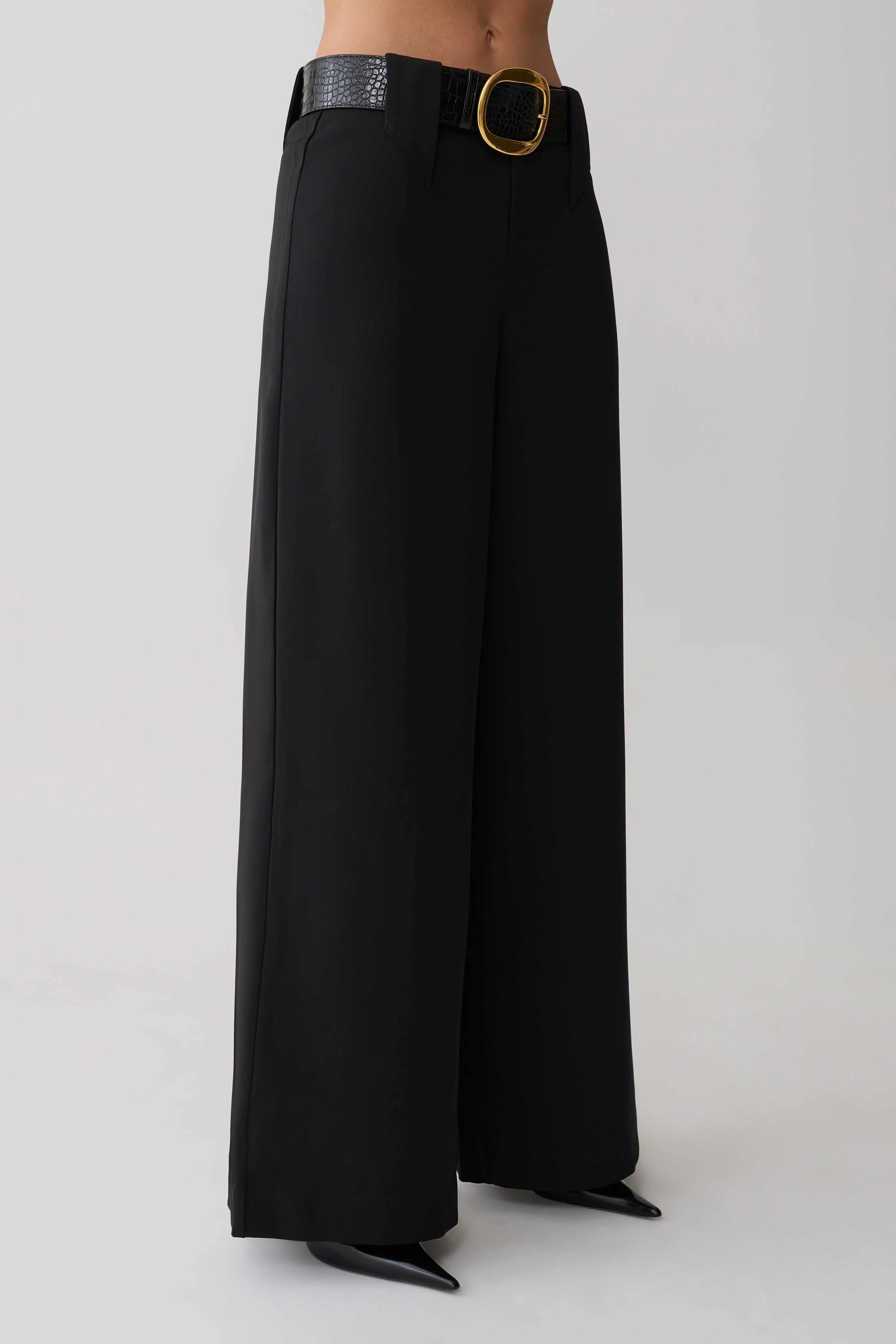 Arlo Wide Leg Suiting Trouser Black
