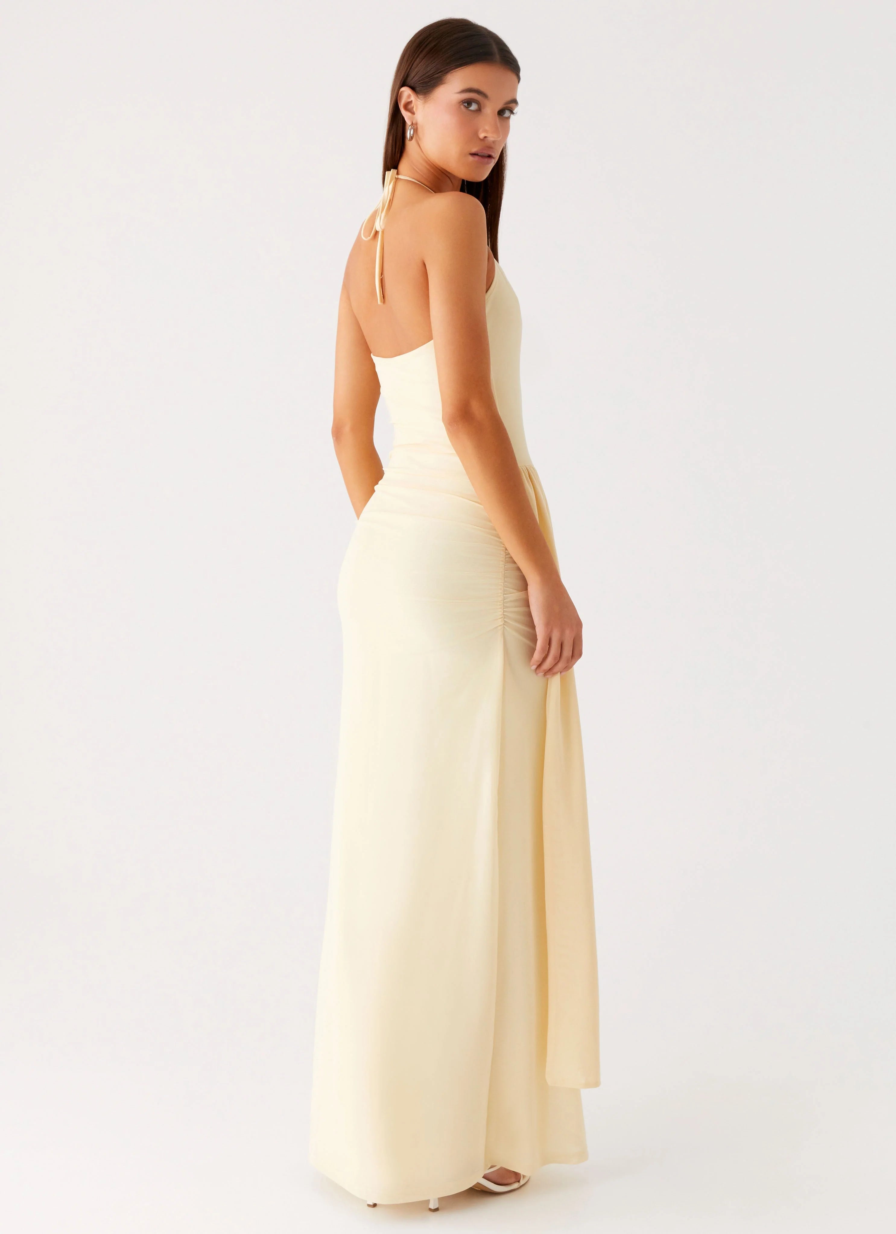 Signal Halter Maxi Dress Sunny Yellow