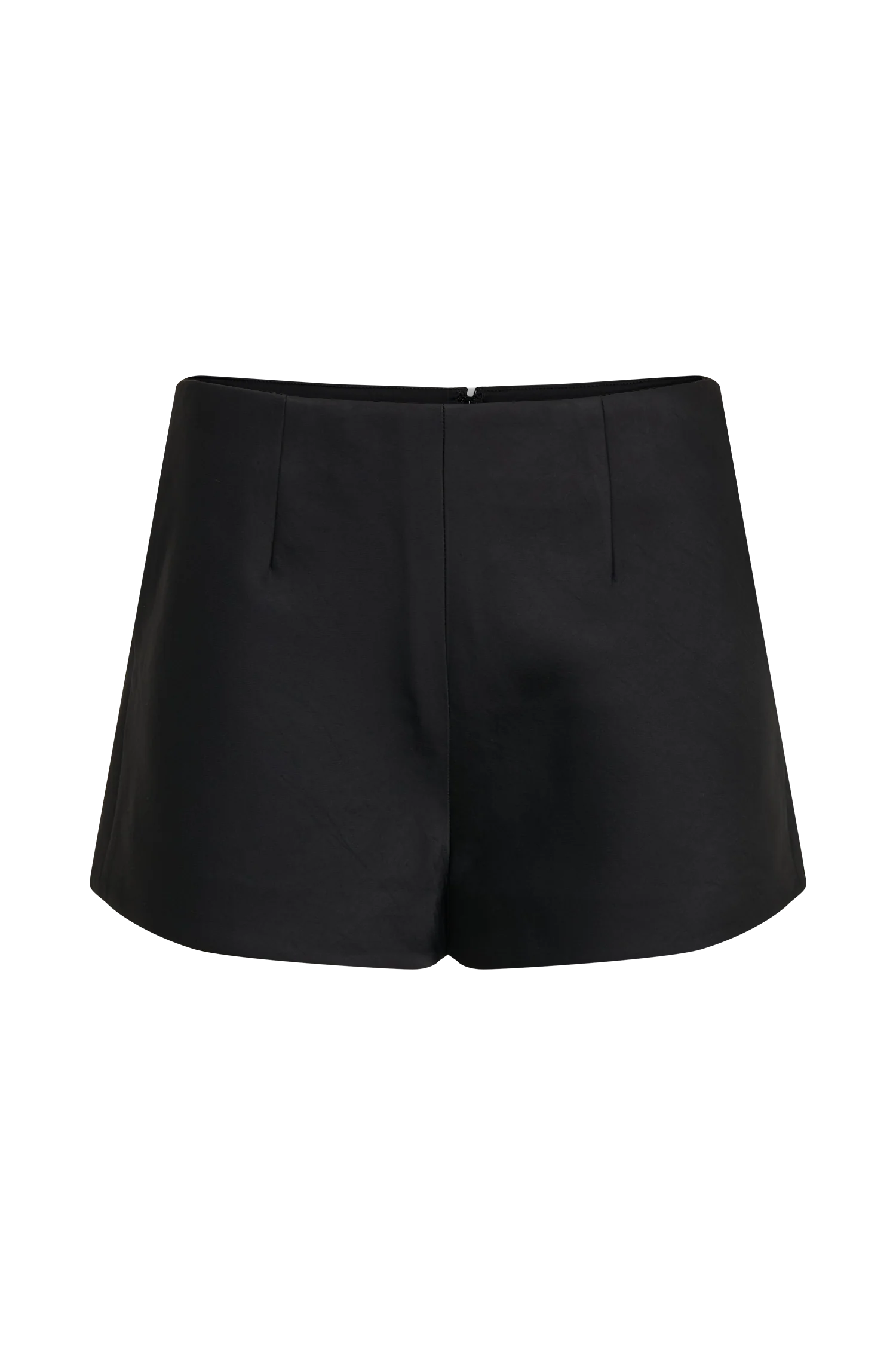 Anne Satin Mini Short Black