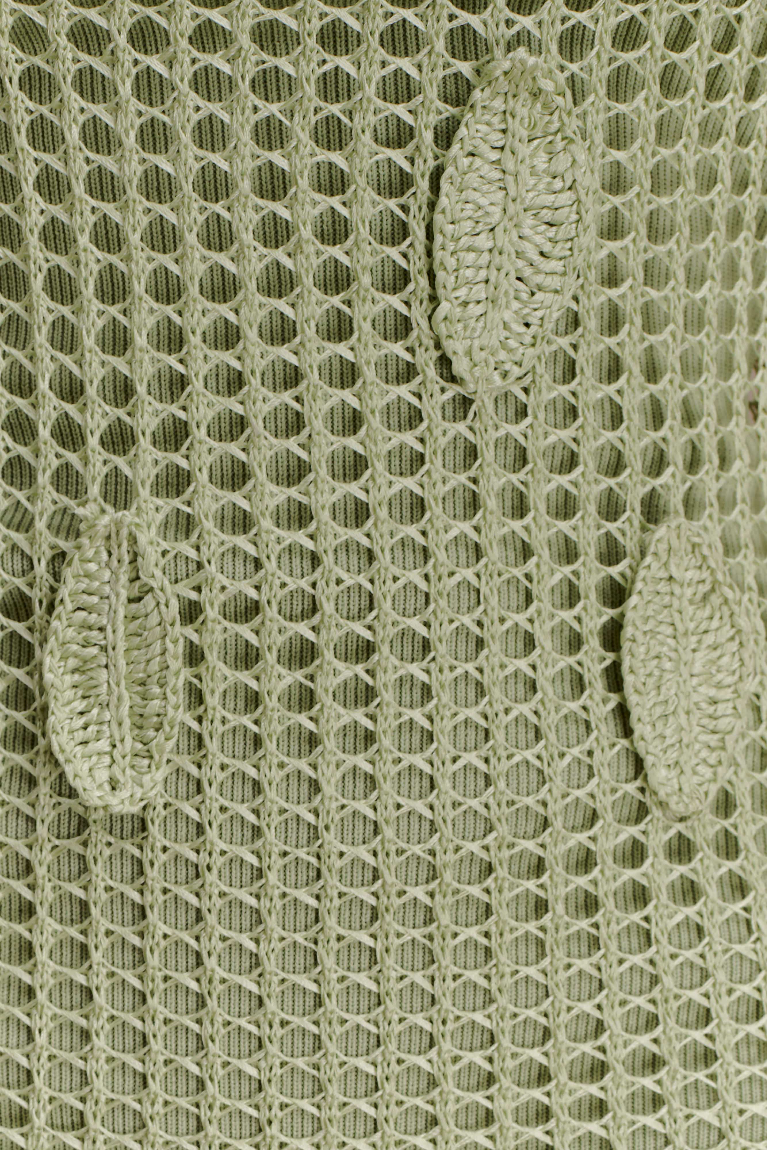 Elfie Crochet Halter Maxi Dress Pastel Green